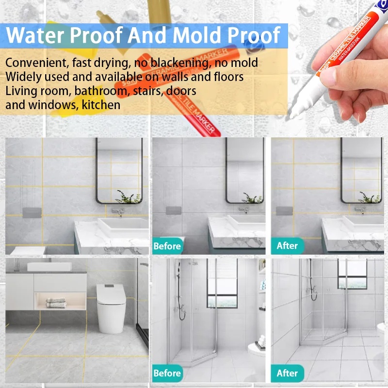 1-2 Pcs Waterproof White Marke - огляд і ціна Tile Grout Repair
